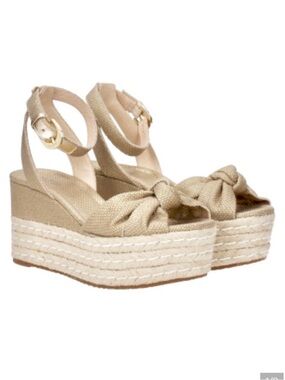 Michael Kors Natural Fabric Wedges Size 8.5